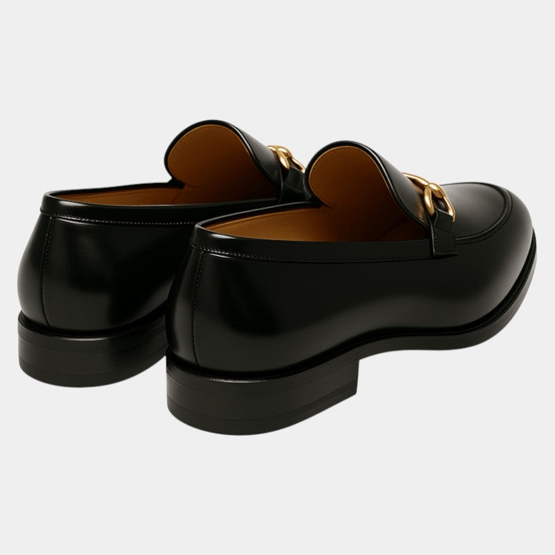 Elvean | Men’s Slip On Loafers With Low Profile Shape and Metal Detail