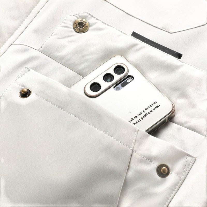 Men’s Jacket With Removable Hood and Zip Front