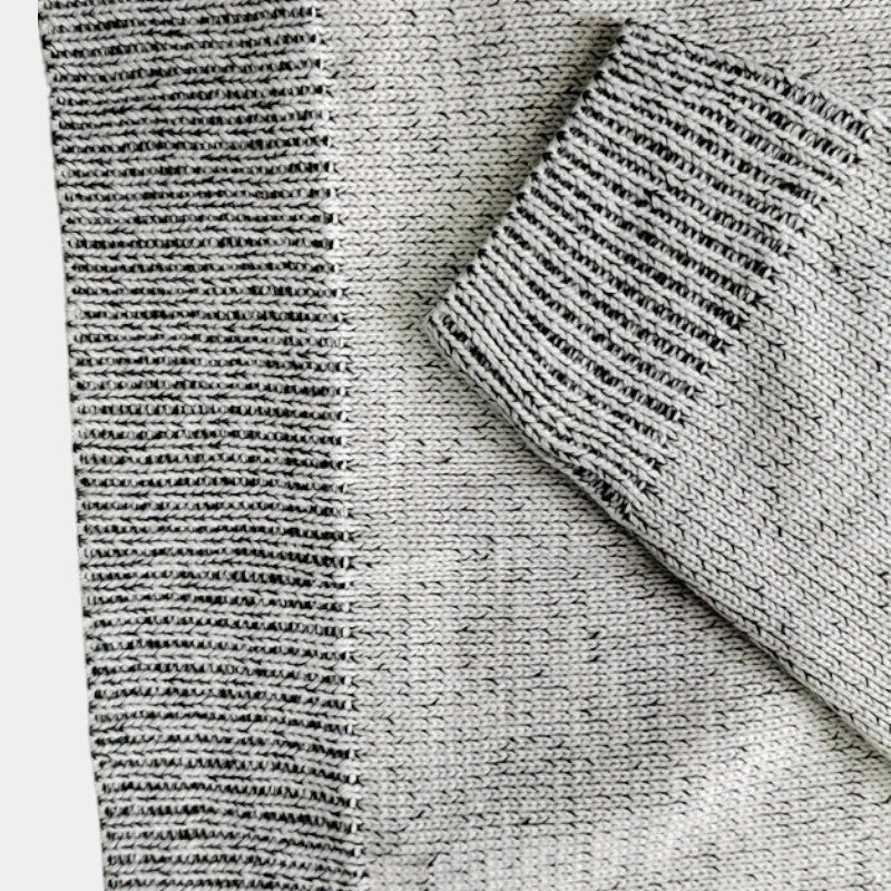 Men’s Knit Hoodie With Textured Panels