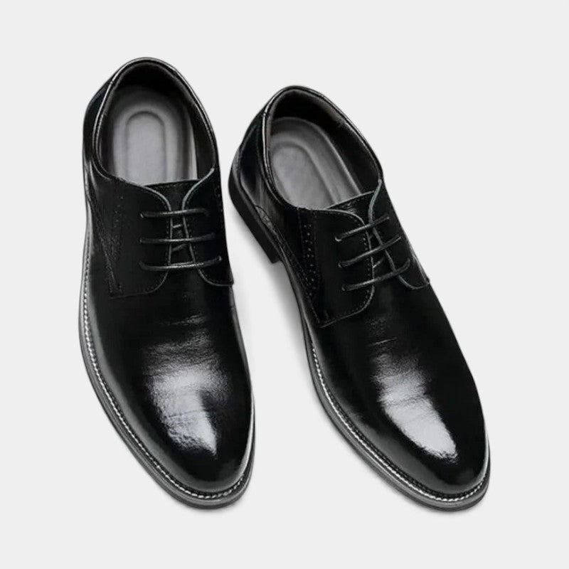 Men’s Synthetic Oxford Shoes With Closed Lacing