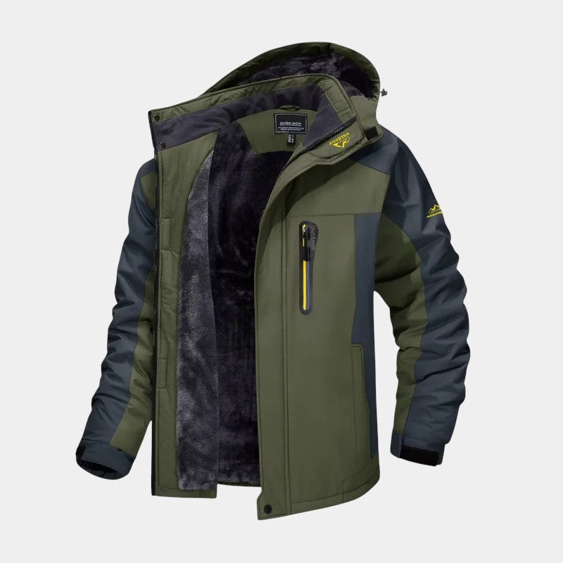 Men’s outdoor jacket with lining and hood