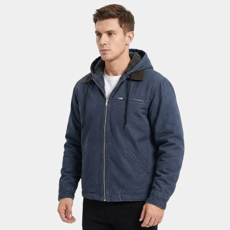 Elvean | Men’s Hooded Jacket With Zip Front