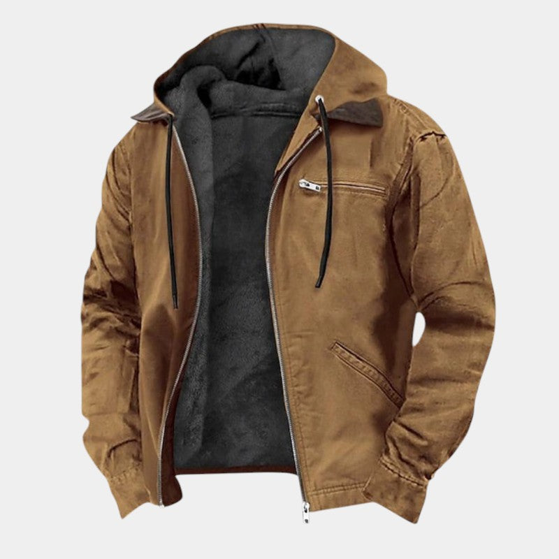 Elvean | Men’s Hooded Jacket With Zip Front