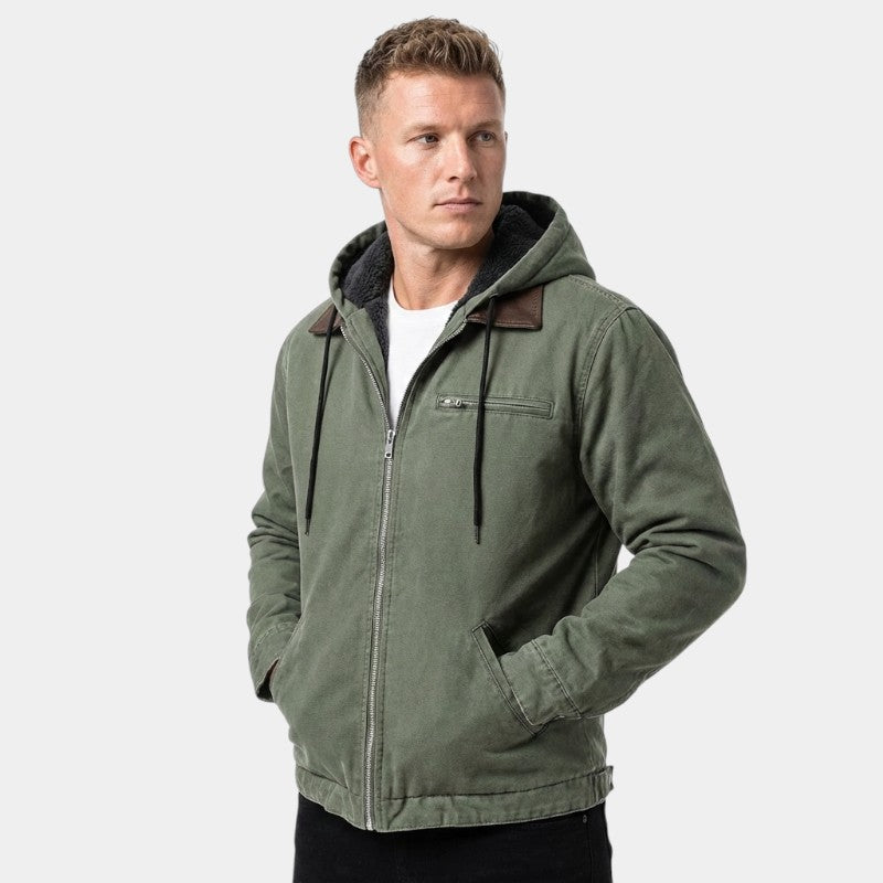 Elvean | Men’s Hooded Jacket With Zip Front