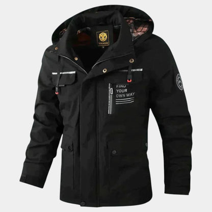 Elvean | Men’s Jacket With Removable Hood and Zip Front