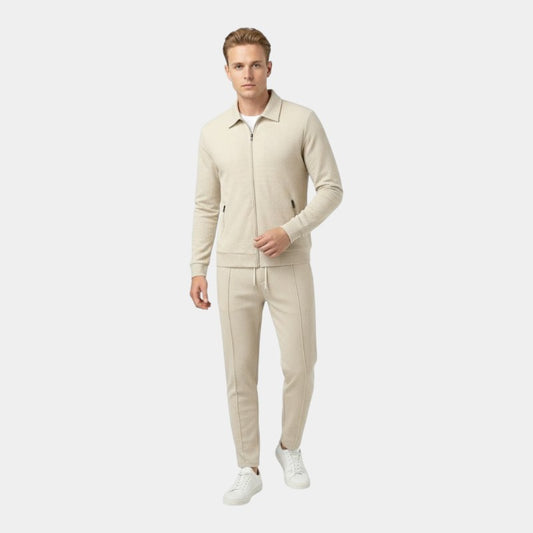 Elvean | Men’s Knit Tracksuit With Zip Top and Joggers