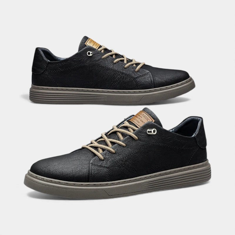 Elvean | Men’s Lace Up Trainers With Low Profile Design