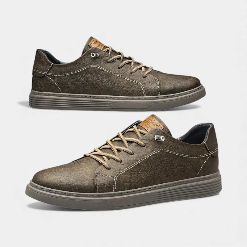 Elvean | Men’s Lace Up Trainers With Low Profile Design