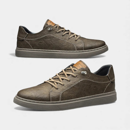 Elvean | Men’s Lace Up Trainers With Low Profile Design