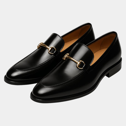 Elvean | Men’s Slip On Loafers With Low Profile Shape and Metal Detail