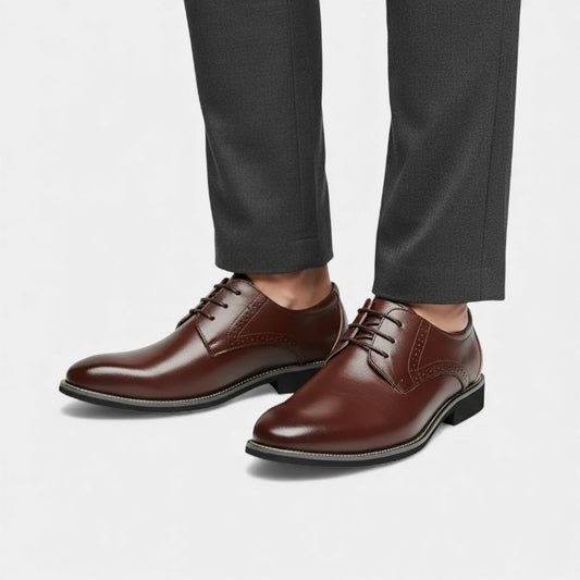 Elvean | Men’s Synthetic Oxford Shoes With Closed Lacing