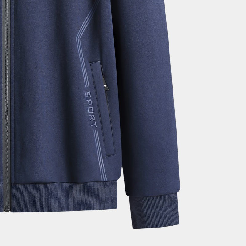 Elvean | Men’s Track Suit With Zip Front Jacket and Drawstring Trousers