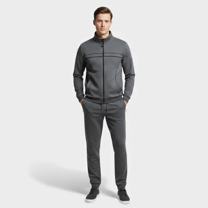 Elvean | Men’s Track Suit With Zip Front Jacket and Drawstring Trousers