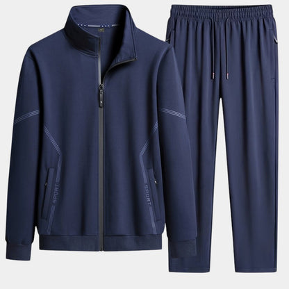 Elvean | Men’s Track Suit With Zip Front Jacket and Drawstring Trousers