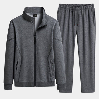 Elvean | Men’s Track Suit With Zip Front Jacket and Drawstring Trousers