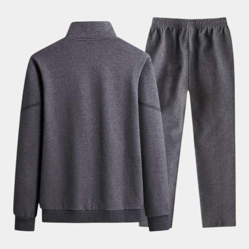 Elvean | Men’s Track Suit With Zip Front Jacket and Drawstring Trousers