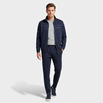 Elvean | Men’s Track Suit With Zip Front Jacket and Drawstring Trousers