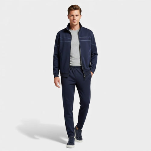 Elvean | Men’s Track Suit With Zip Front Jacket and Drawstring Trousers