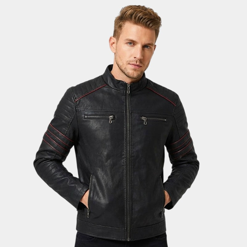 Elvean | Men’s Zip Jacket With Quilted Sleeves