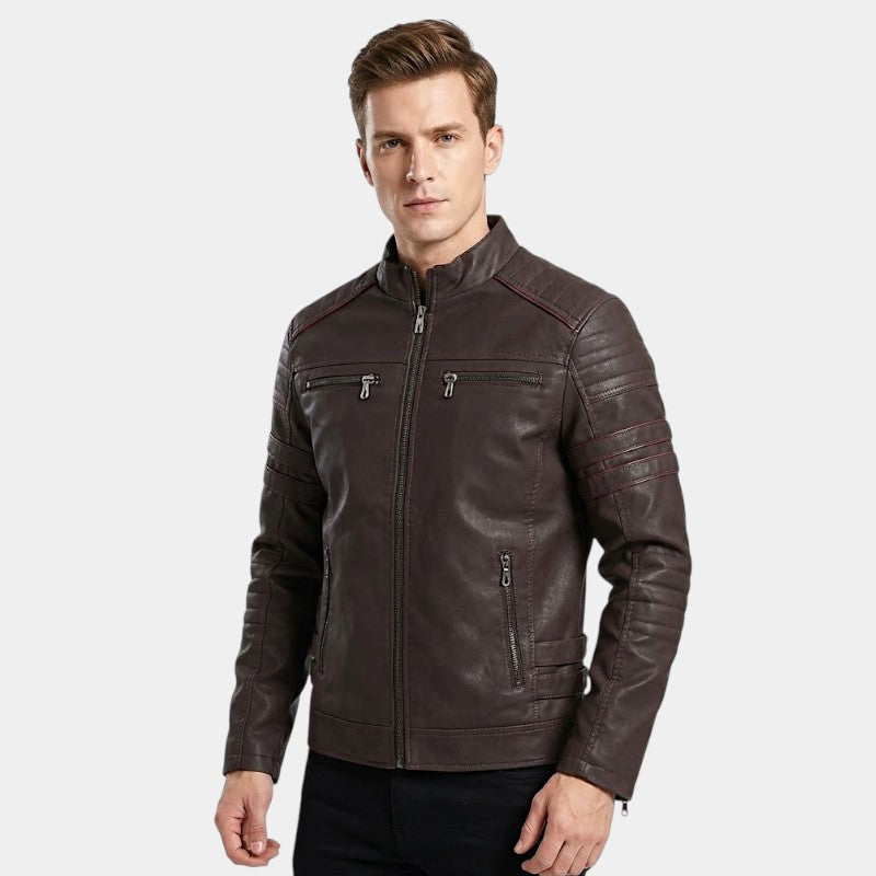 Elvean | Men’s Zip Jacket With Quilted Sleeves