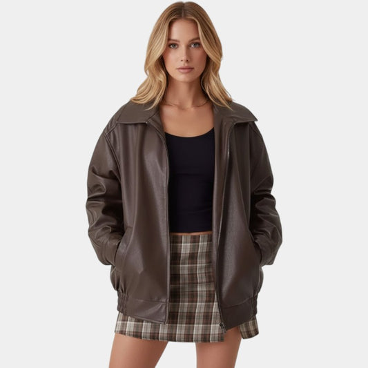 Elvean | Women’s Coated Jacket With Zip Front