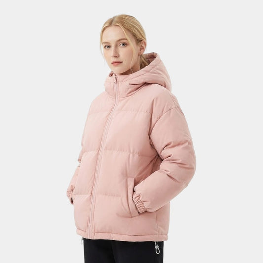 Elvean | Women’s Puffer Jacket With Hood and Zip Fastening