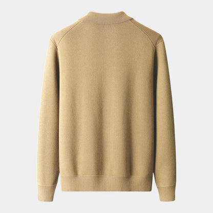 Men’s Cardigan With Dense Knit and Button Fastening