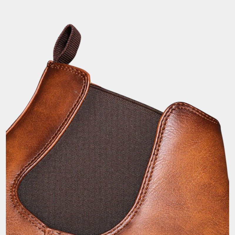 Men’s Chelsea Boots With Elastic Side Panels and Pull Tabs