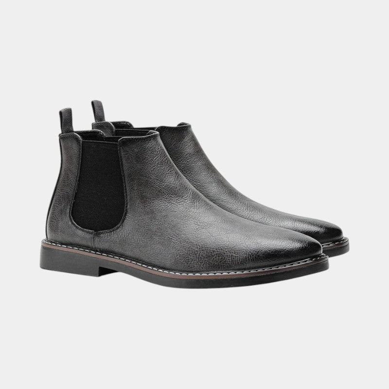 Men’s Chelsea Boots With Elastic Side Panels and Pull Tabs