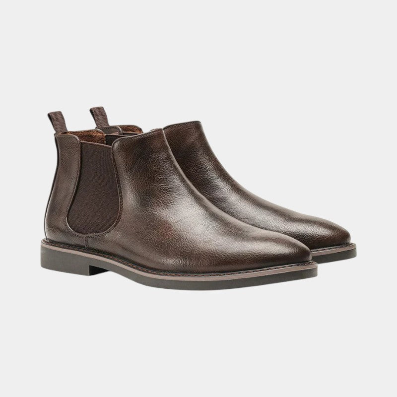 Men’s Chelsea Boots With Elastic Side Panels and Pull Tabs
