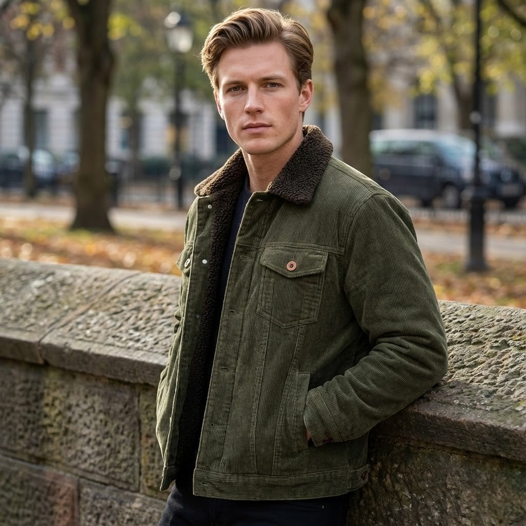 Men’s Corduroy Jacket With Lined Inner Layer