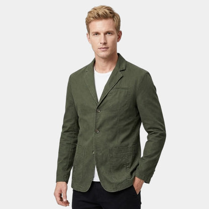 Men’s Cotton Blazer With Button Fastening