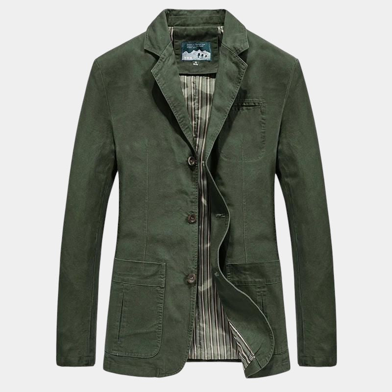 Men’s Cotton Blazer With Button Fastening