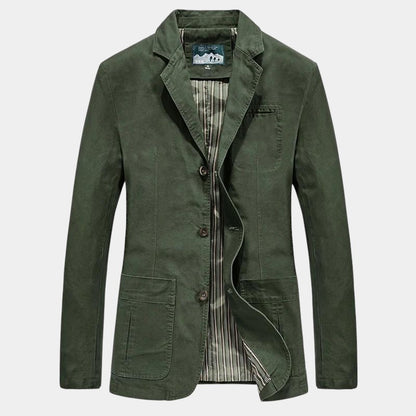 Men’s Cotton Blazer With Button Fastening