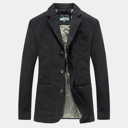 Men’s Cotton Blazer With Button Fastening