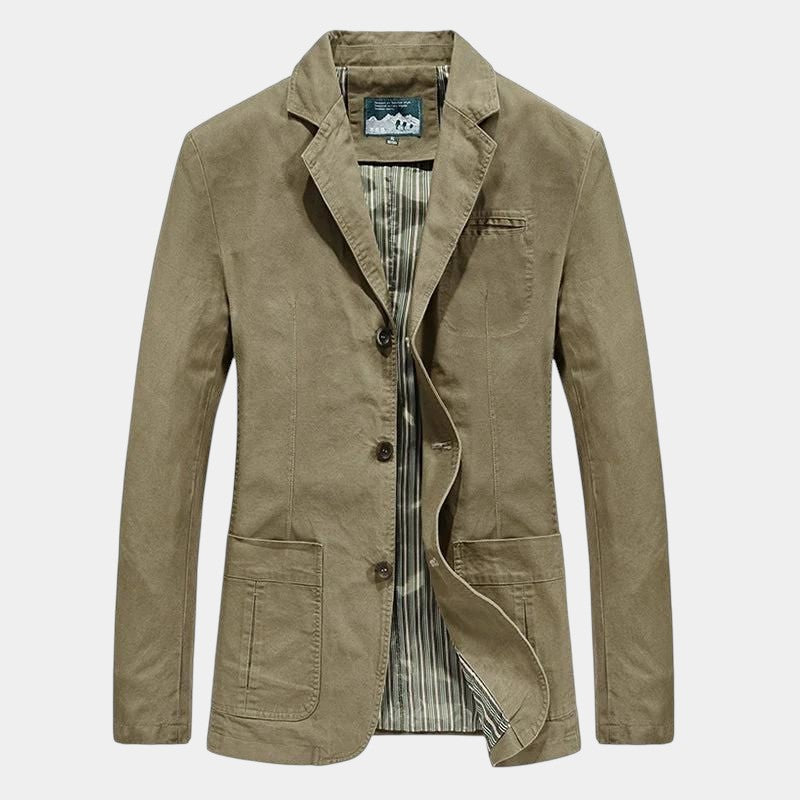 Men’s Cotton Blazer With Button Fastening