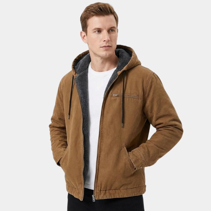 Men’s Hooded Jacket With Zip Front