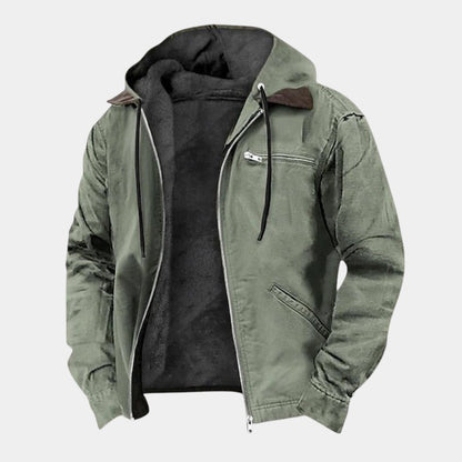 Men’s Hooded Jacket With Zip Front