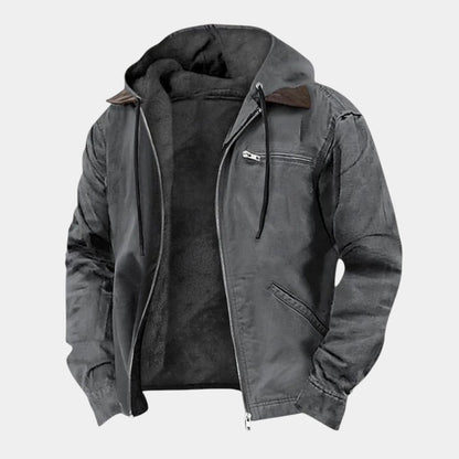Men’s Hooded Jacket With Zip Front