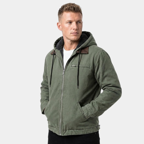 Men’s Hooded Jacket With Zip Front