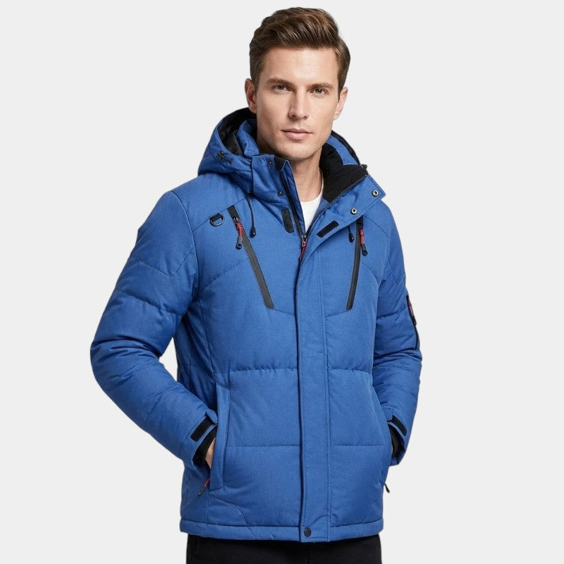 Men’s Insulated Hooded Jacket With Water Repellent Finish