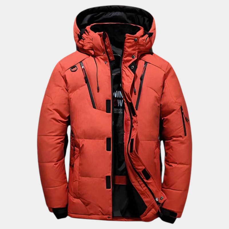 Men’s Insulated Hooded Jacket With Water Repellent Finish