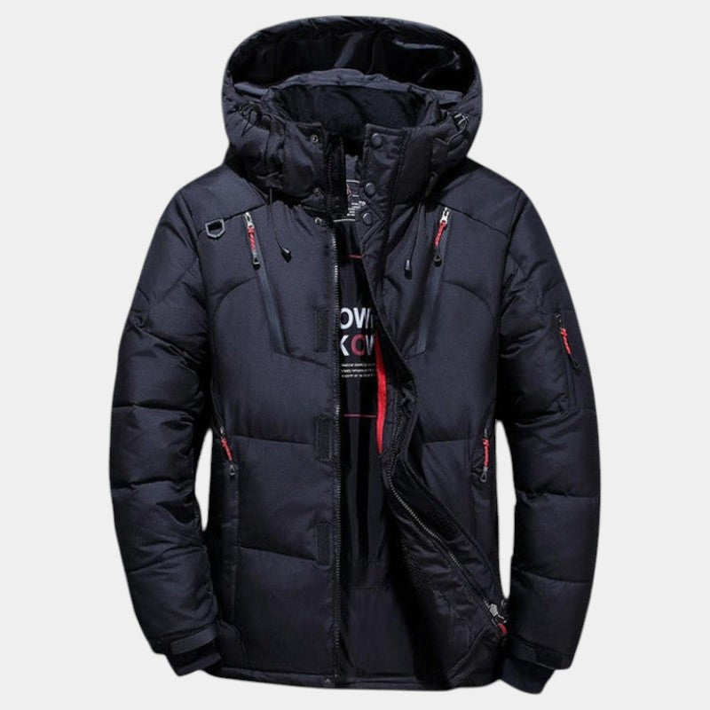 Men’s Insulated Hooded Jacket With Water Repellent Finish