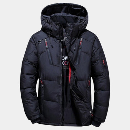 Men’s Insulated Hooded Jacket With Water Repellent Finish