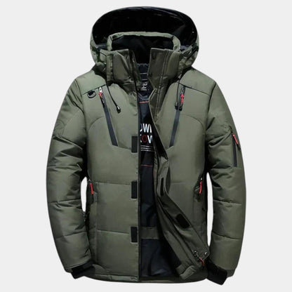 Men’s Insulated Hooded Jacket With Water Repellent Finish