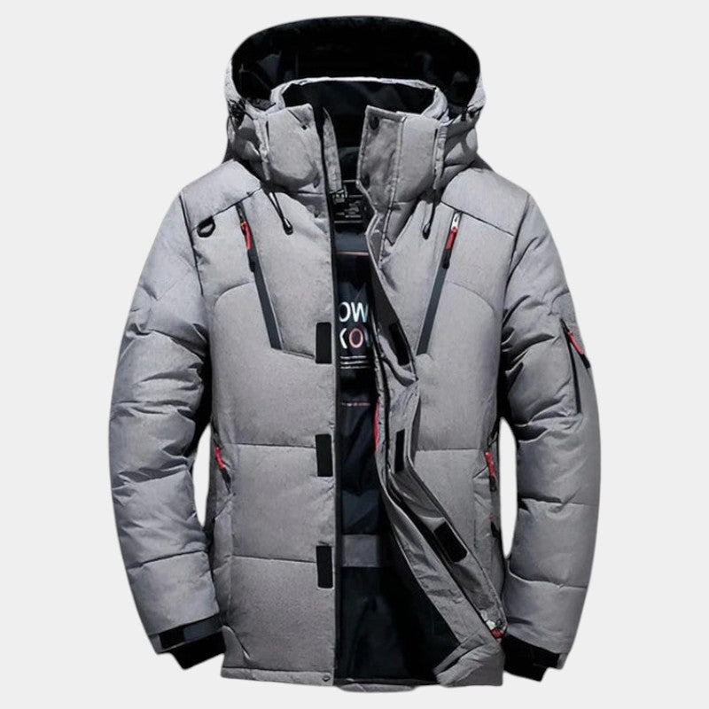 Men’s Insulated Hooded Jacket With Water Repellent Finish