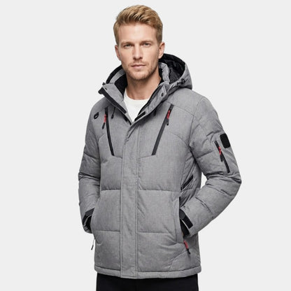 Men’s Insulated Hooded Jacket With Water Repellent Finish