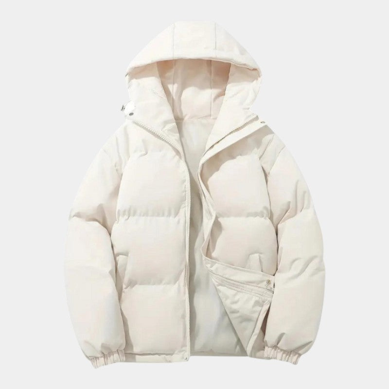 Men’s Insulating Blend Coat With Hood and Wind Shielding Cut Fit