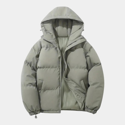 Men’s Insulating Blend Coat With Hood and Wind Shielding Cut Fit