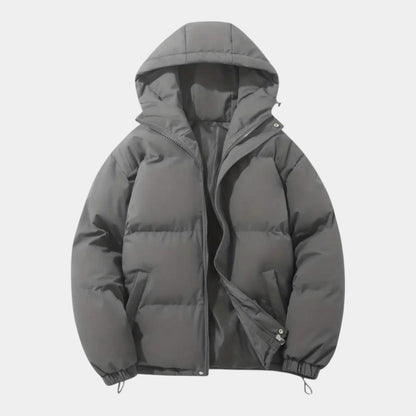 Men’s Insulating Blend Coat With Hood and Wind Shielding Cut Fit